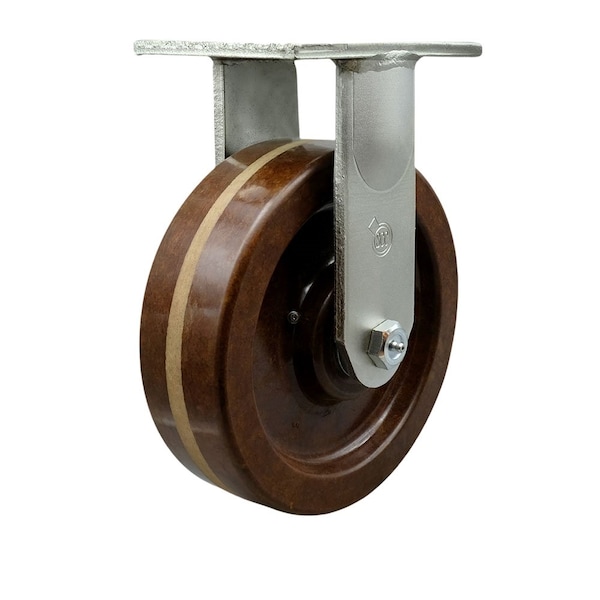 12'' Extra Heavy Duty High Temp Phenolic Wheel Rigid Top Plate Caster